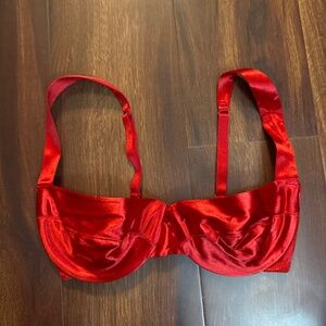 Victoria's Secret Red Satin Underwire Bra